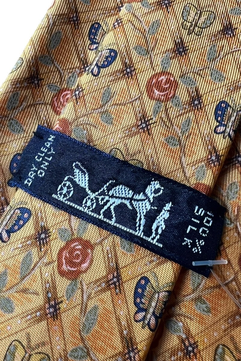 MADE IN FRANCE SILK NECKTIE / ORANGE [SIZE: ONE SIZE USED]