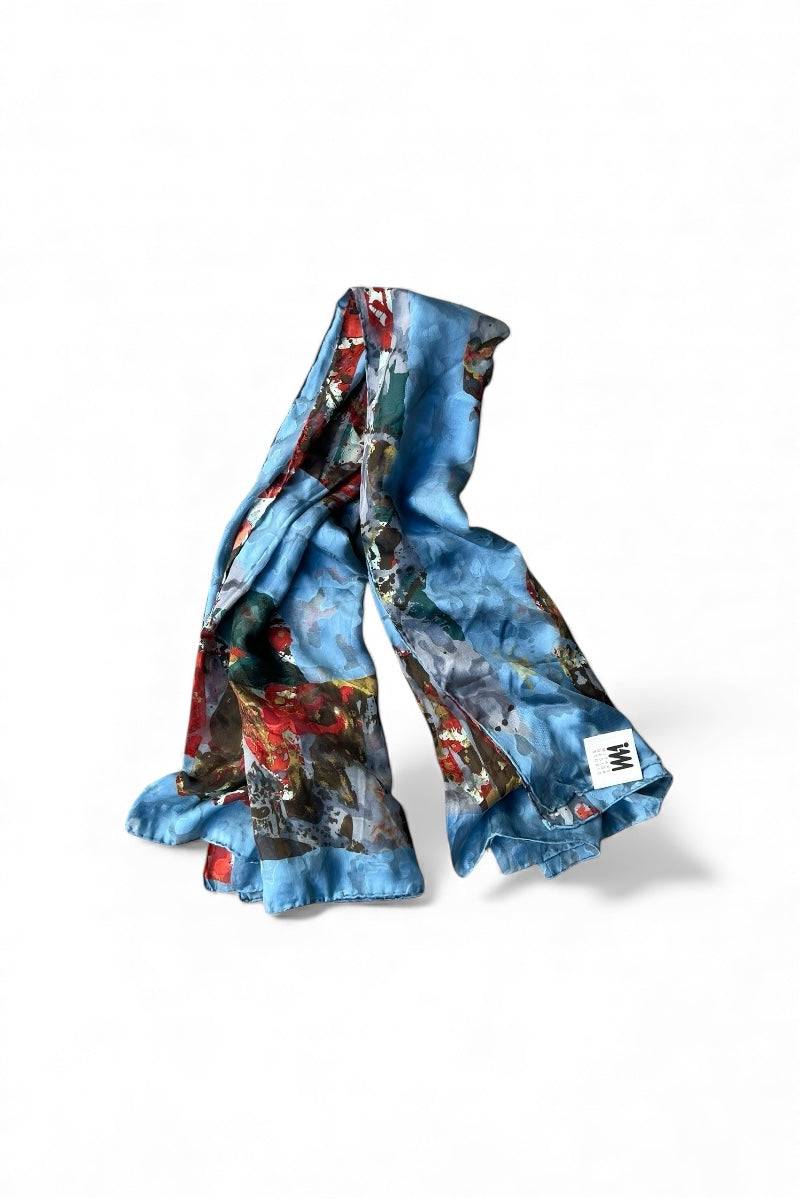 90'S PATTERN SILK SCARF / MULTI [SIZE: ONE SIZE DEADSTOCK/NOS]