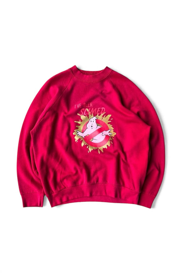MADE IN USA 80'S GHOSTBUSTERS PRINT SWEATSHIRT / RED [SIZE: L USED]