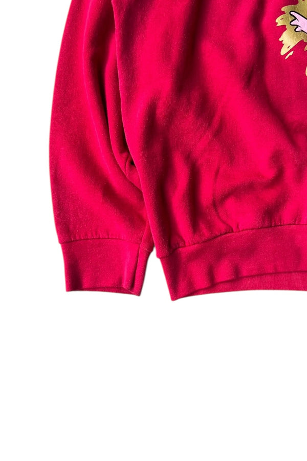 MADE IN USA 80'S GHOSTBUSTERS PRINT SWEATSHIRT / RED [SIZE: L USED]