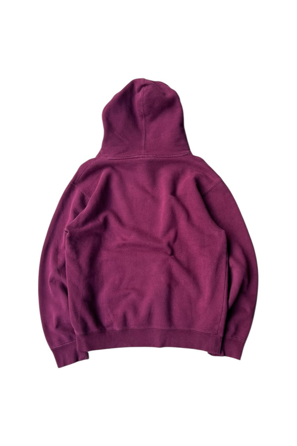 PRINT PULLOVER SWEAT HOODIE / WINE RED [SIZE: S USED]
