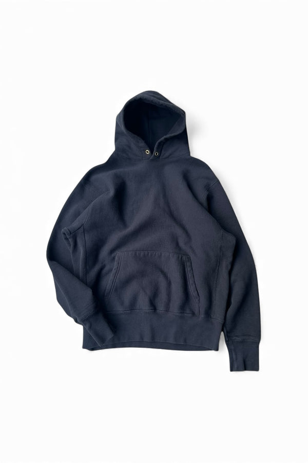 #232 12OZ CROSS-KNIT PULLOVER HOODED / BLACK [SIZE: L USED]