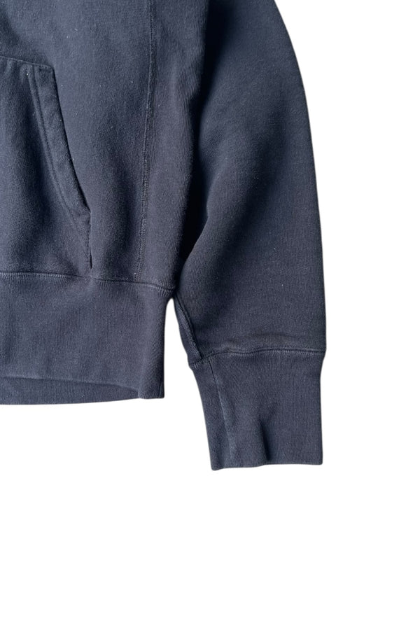 #232 12OZ CROSS-KNIT PULLOVER HOODED / BLACK [SIZE: L USED]