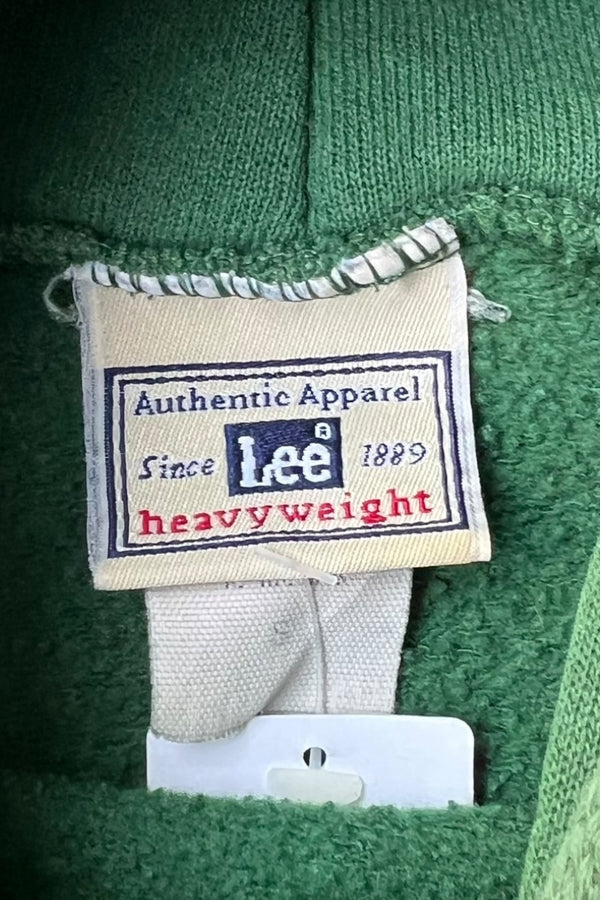 90'S DAMIEN PRINT HOODIE SWEATSHIRT / GREEN [SIZE: S USED]