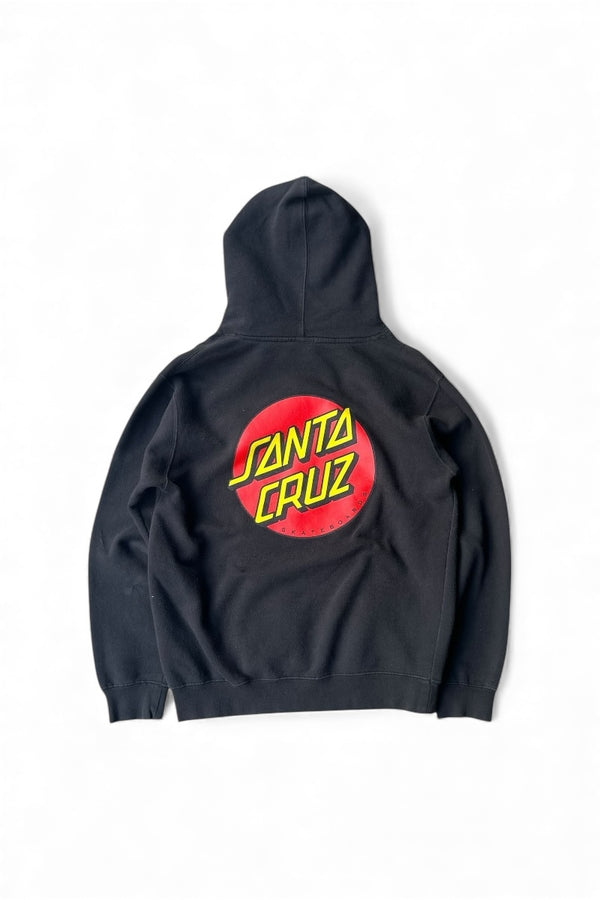 LOGO BACK PRINT SWEAT HOODIE / BLACK [SIZE: M USED]