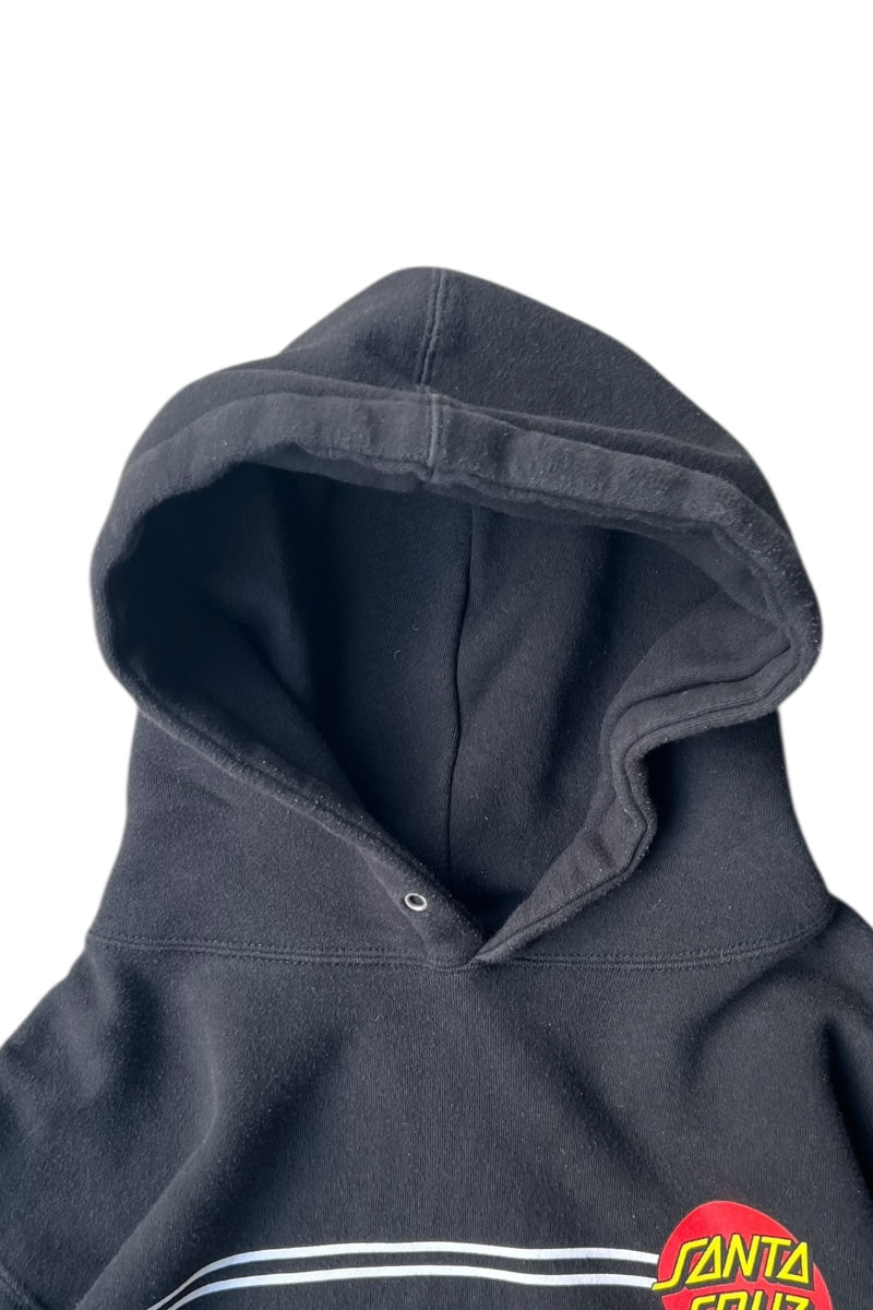 LOGO BACK PRINT SWEAT HOODIE / BLACK [SIZE: M USED]