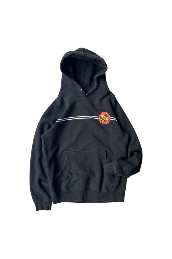 LOGO BACK PRINT SWEAT HOODIE / BLACK [SIZE: M USED]