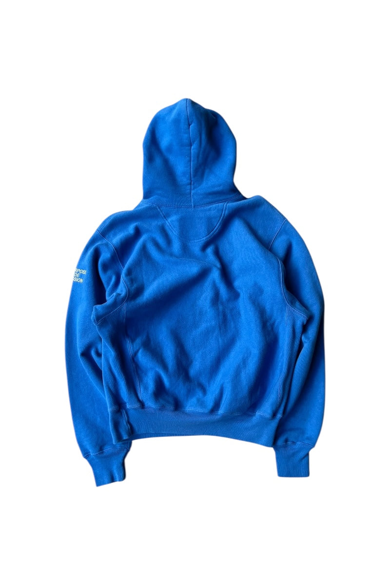 P3 ACADEMY PREMIUM REVERSE WEAVE PULLOVER SWEAT HOODIE / BLUE [SIZE: S USED]