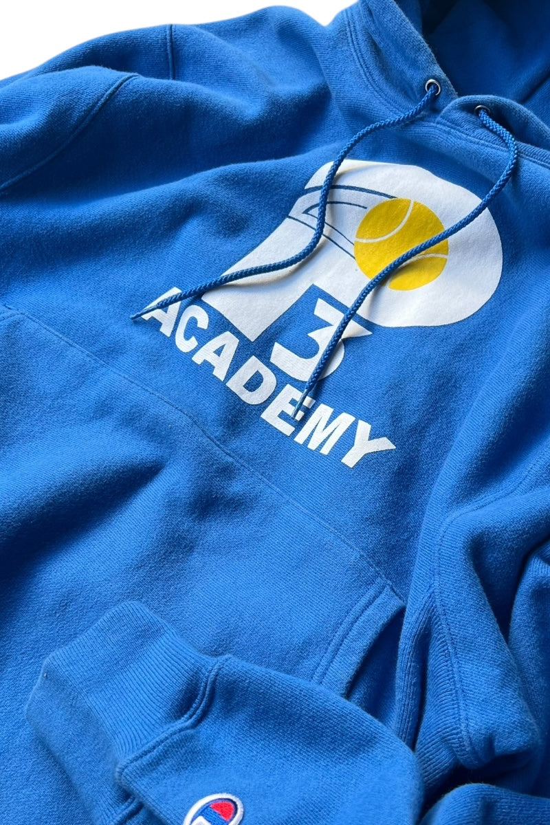P3 ACADEMY PREMIUM REVERSE WEAVE PULLOVER SWEAT HOODIE / BLUE [SIZE: S USED]