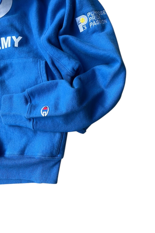 P3 ACADEMY PREMIUM REVERSE WEAVE PULLOVER SWEAT HOODIE / BLUE [SIZE: S USED]