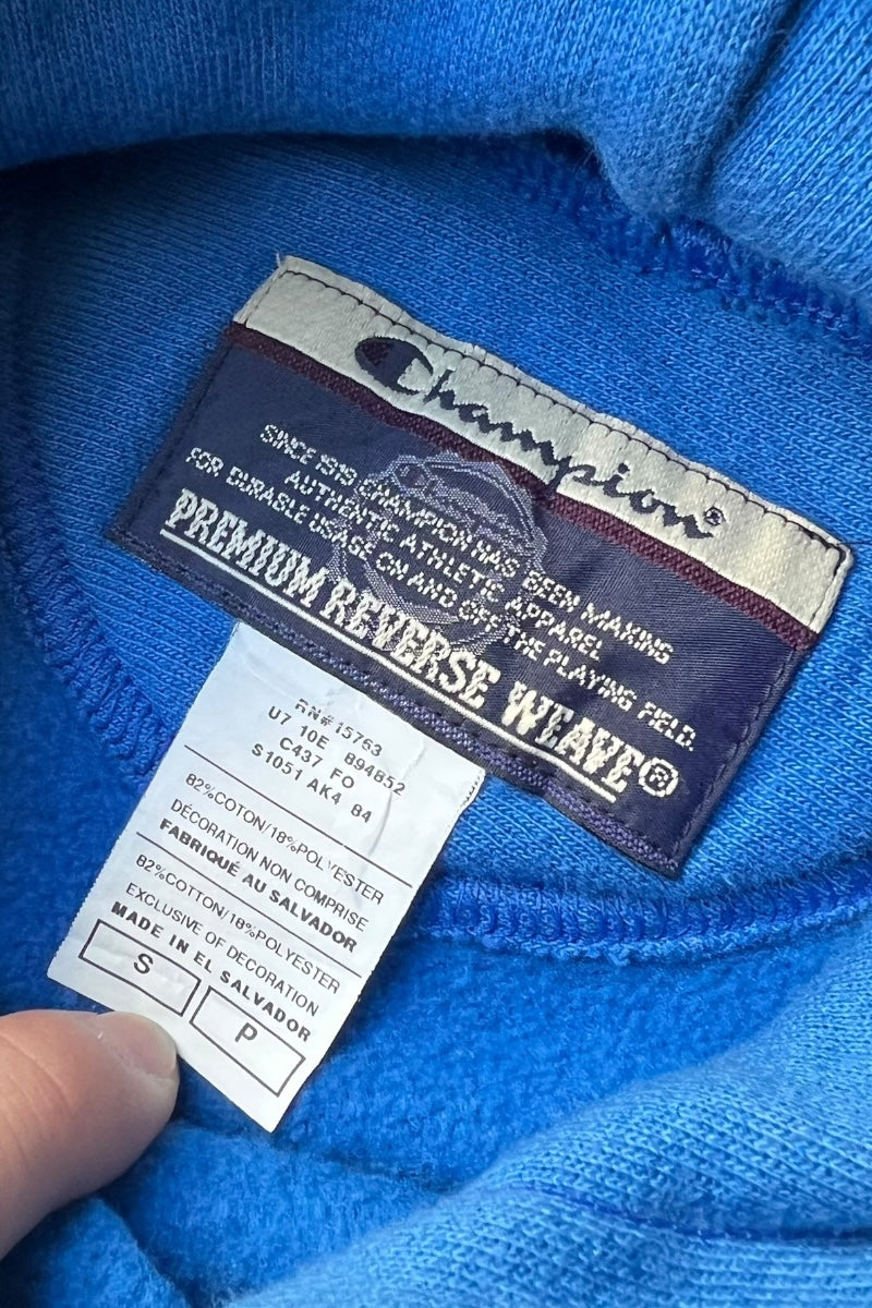P3 ACADEMY PREMIUM REVERSE WEAVE PULLOVER SWEAT HOODIE / BLUE [SIZE: S USED]
