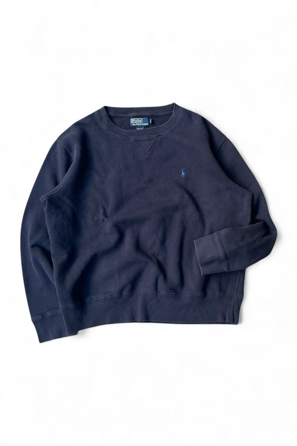 90'S ONE POINT LOGO SWEATSHIRT / NAVY [SIZE: M USED]