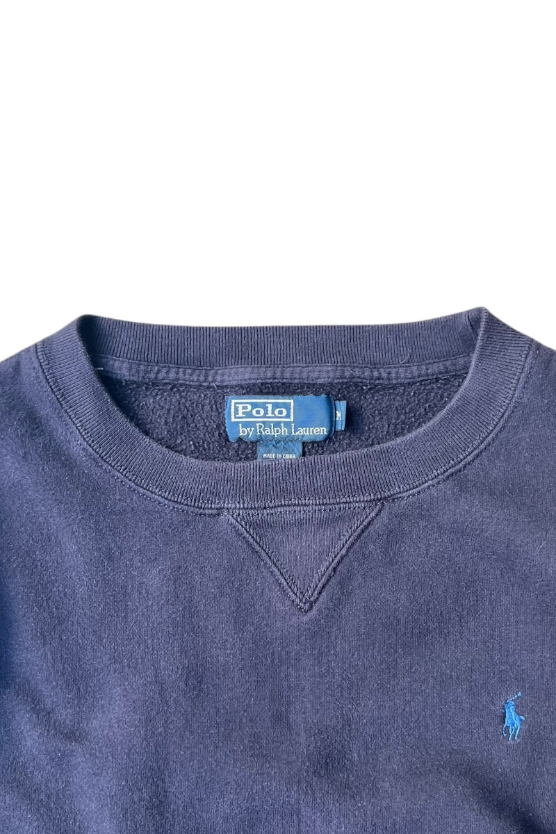 90'S ONE POINT LOGO SWEATSHIRT / NAVY [SIZE: M USED]