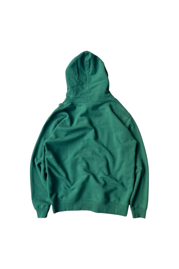 PRINT HOODIE SWEATSHIRT / GREEN [SIZE: L USED]