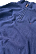 画像をギャラリービューアに読み込む, 90'S HALF ZIP COTTON KNIT SWEATER / NAVY [SIZE: 2XL DEADSTOCK/NOS]
