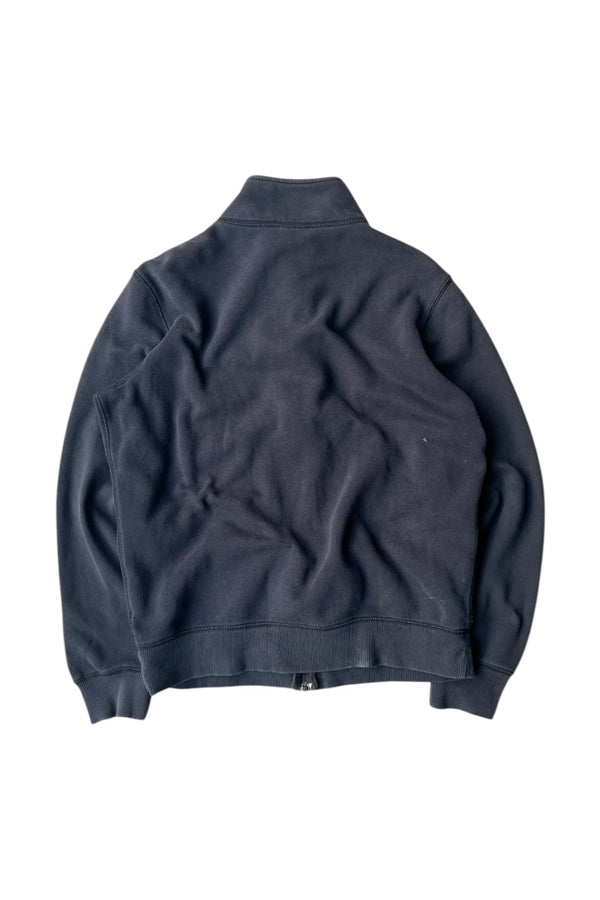 Y2K EARLY 00'S SWEAT TRACK JACKET / BLACK [SIZE: M USED]