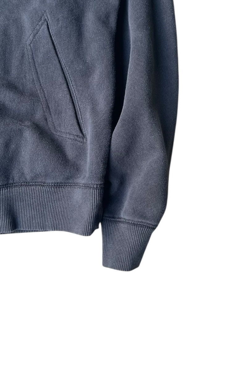Y2K EARLY 00'S SWEAT TRACK JACKET / BLACK [SIZE: M USED]