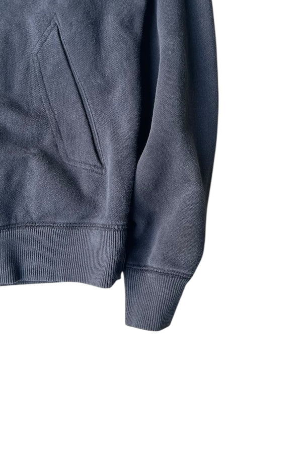Y2K EARLY 00'S SWEAT TRACK JACKET / BLACK [SIZE: M USED]