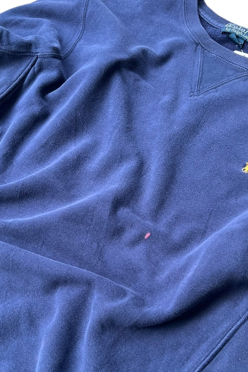 90'S ONE POINT SWEATSHIRT / NAVY [SIZE: L USED]