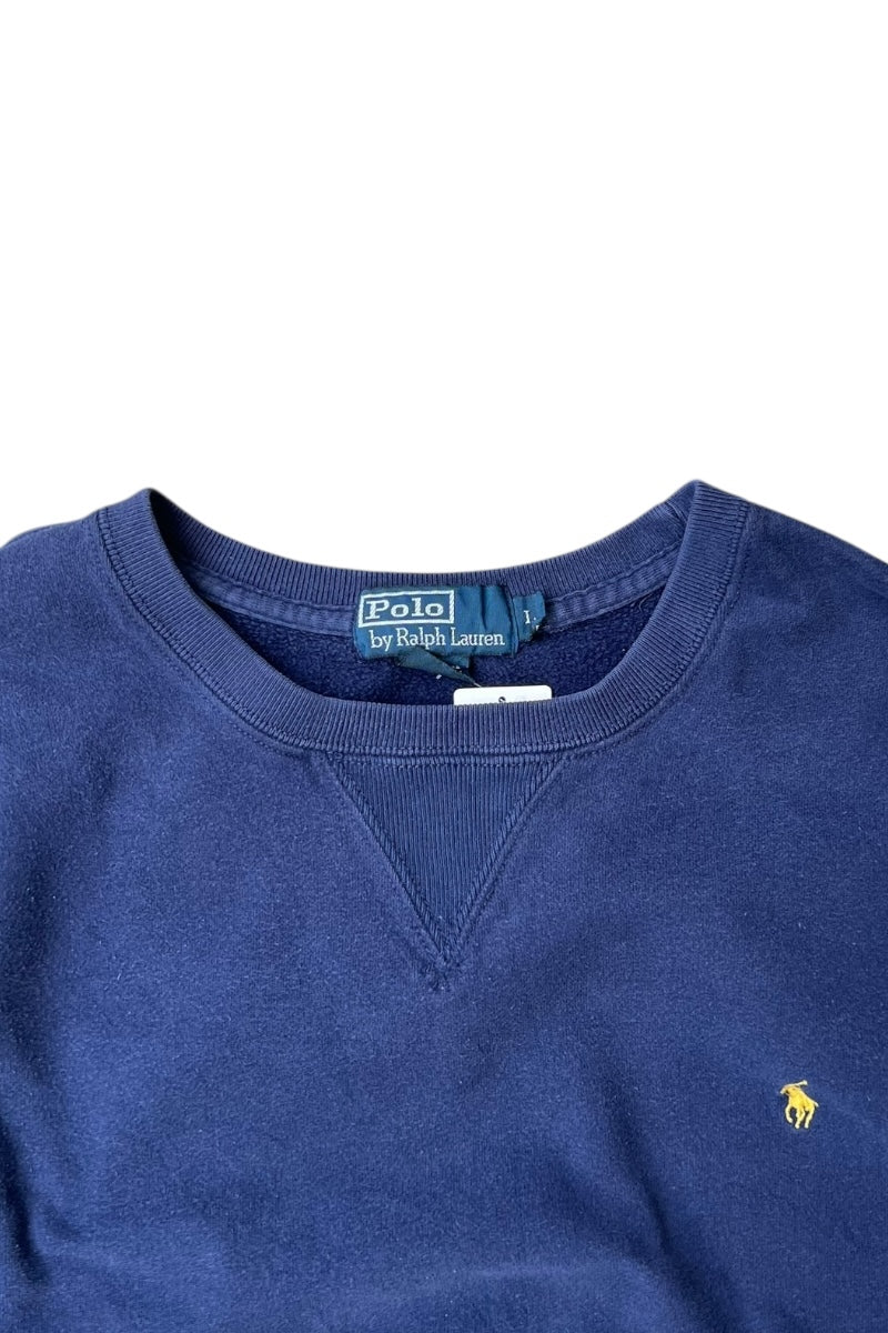 90'S ONE POINT SWEATSHIRT / NAVY [SIZE: L USED]