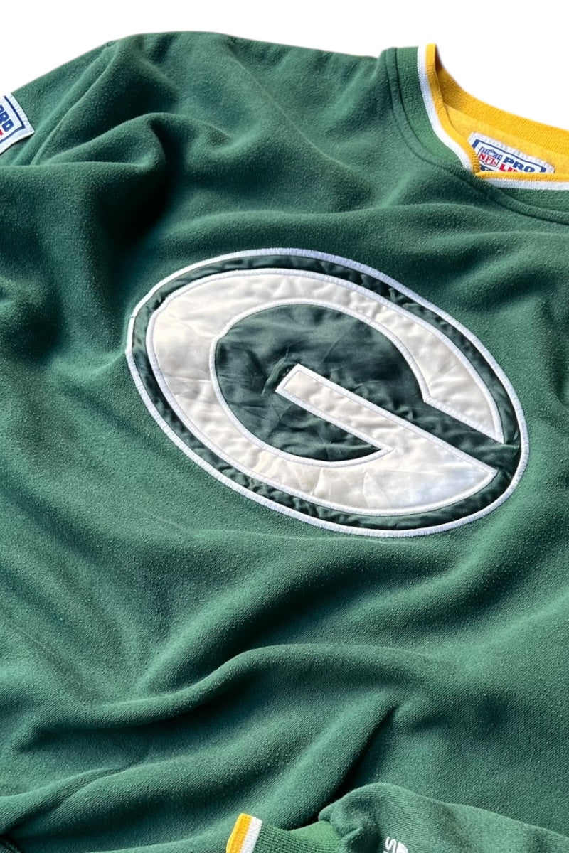 90'S PACKERS LOGO SWEATSHIRT / GREEN [SIZE: XL USED]