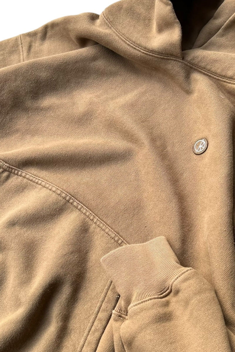 MADE IN PORTUGAL 21'S ONE POINT LOGO SWEAT HOODIE / BROWN [SIZE: XL USED]