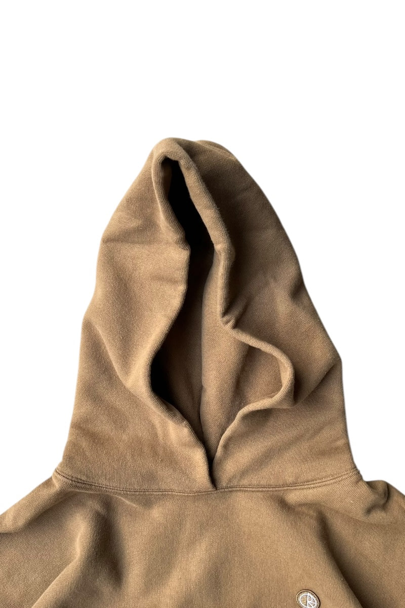 MADE IN PORTUGAL 21'S ONE POINT LOGO SWEAT HOODIE / BROWN [SIZE: XL USED]