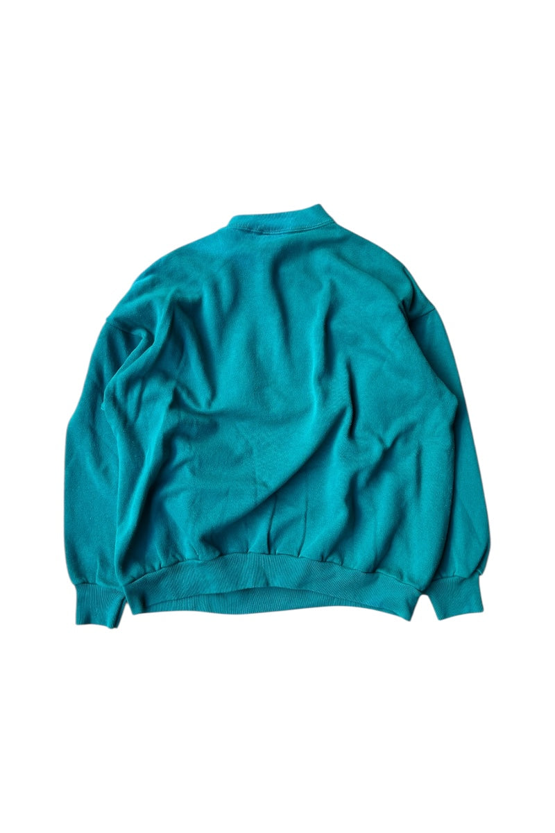 MADE IN USA CHARACTER PRINT SWEATSHIRT / GREEN [SIZE: XL USED]