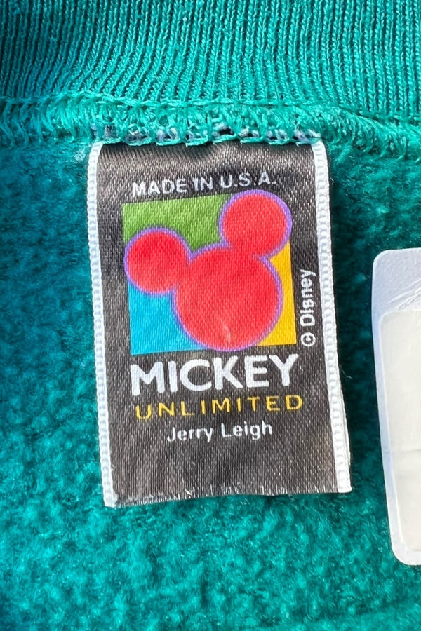 MADE IN USA CHARACTER PRINT SWEATSHIRT / GREEN [SIZE: XL USED]