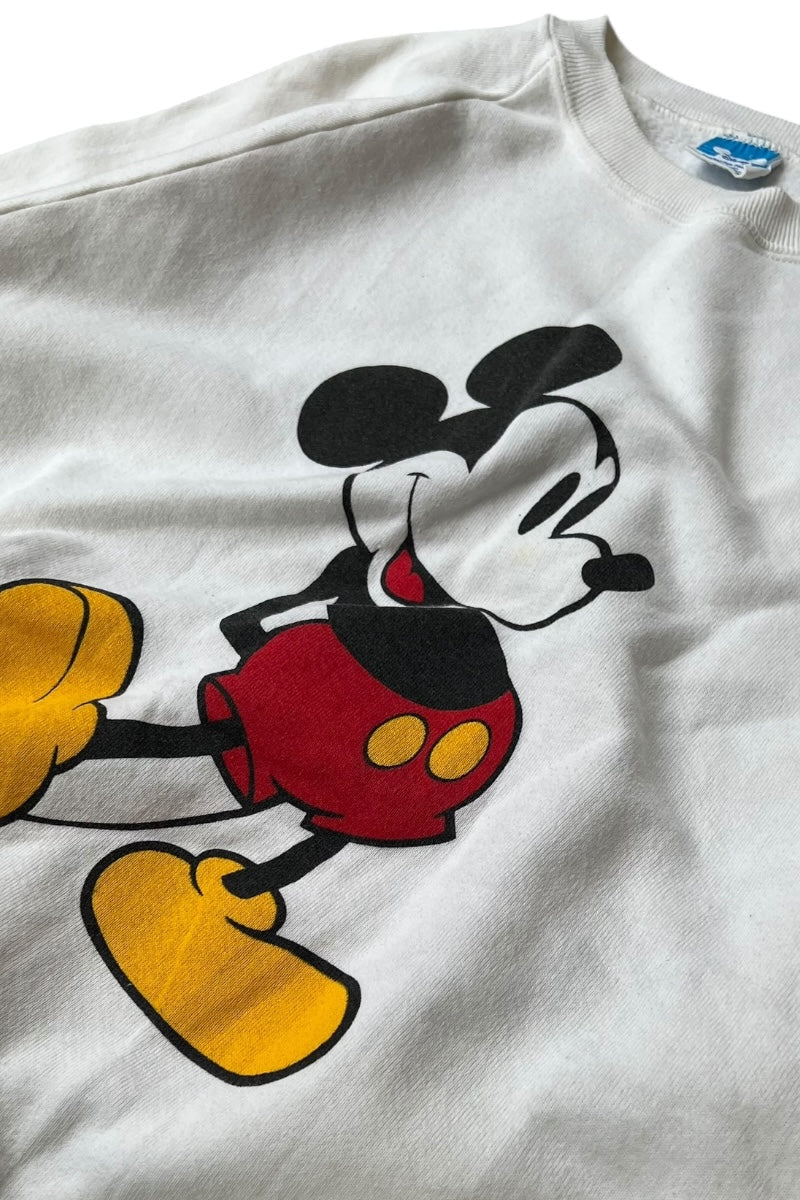 MADE IN USA 90'S MICKEY SWEATSHIRT / WHITE [SIZE: XL USED]