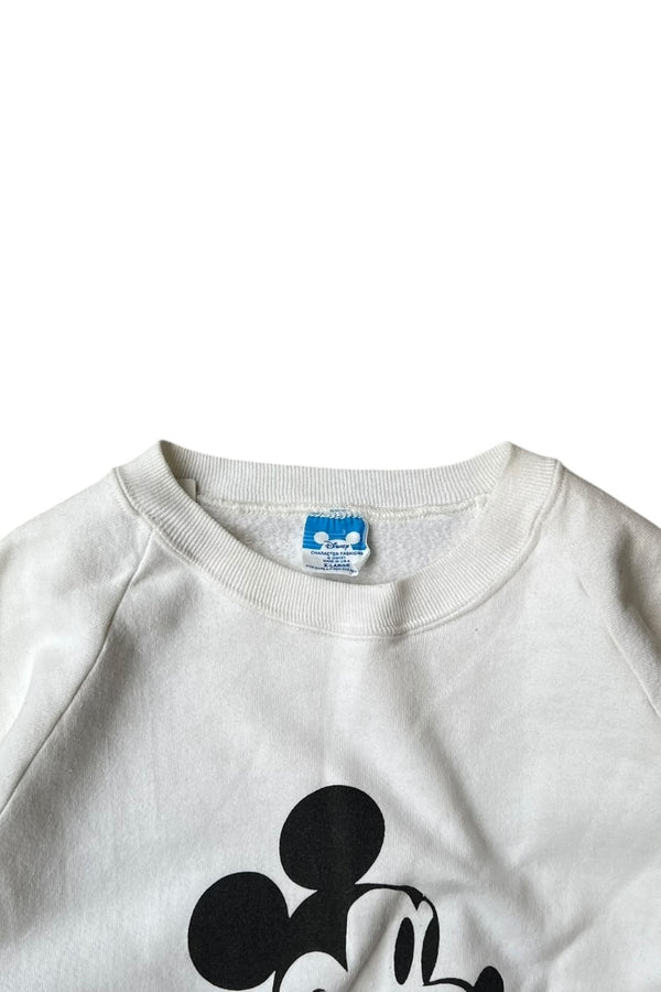 MADE IN USA 90'S MICKEY SWEATSHIRT / WHITE [SIZE: XL USED]