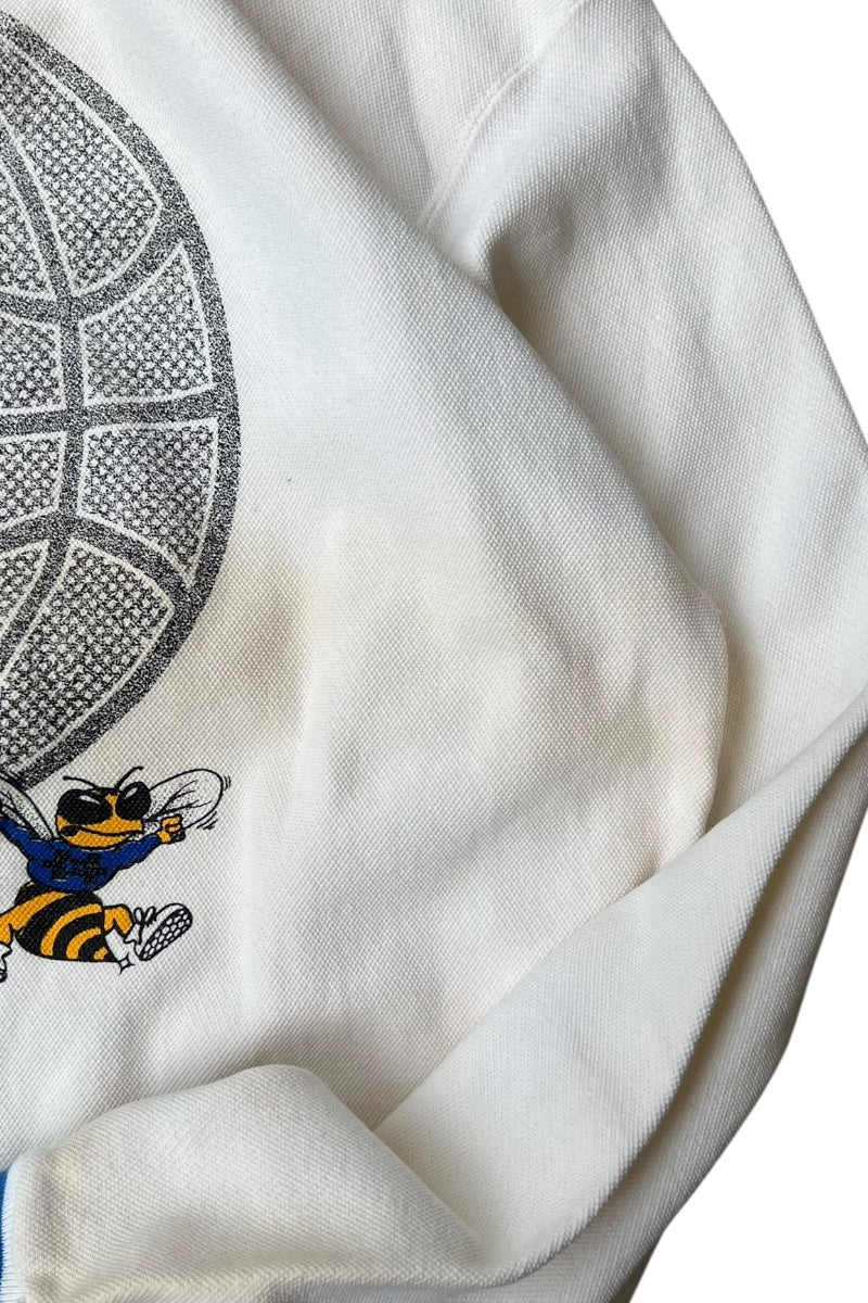 MADE IN USA 90'S NBA CHARLOTTE HORNETS SWEATSHIRT / WHITE [SIZE: L USED]