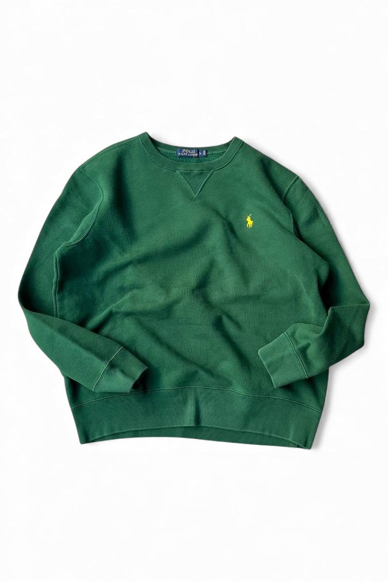 ONE POINT SWEATSHIRT / GREEN [SIZE: L USED]