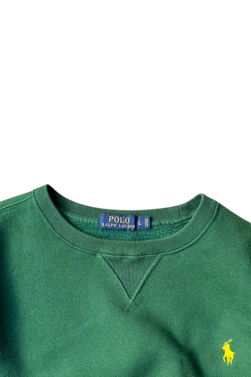 ONE POINT SWEATSHIRT / GREEN [SIZE: L USED]