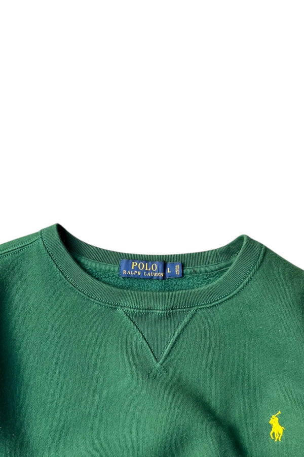 ONE POINT SWEATSHIRT / GREEN [SIZE: L USED]