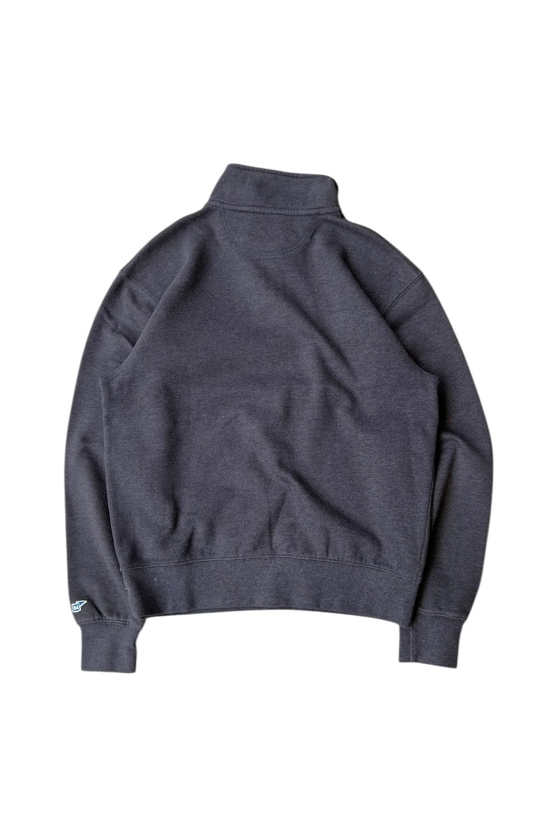 MADE IN MEXICO 90'S MSMC HALF-ZIP LOGO SWEAT SHIRT / CHARCOAL [SIZE: S USED]