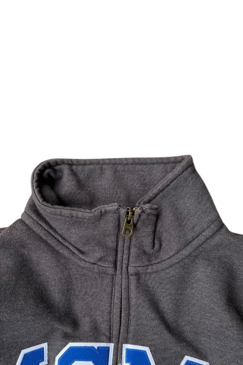 MADE IN MEXICO 90'S MSMC HALF-ZIP LOGO SWEAT SHIRT / CHARCOAL [SIZE: S USED]
