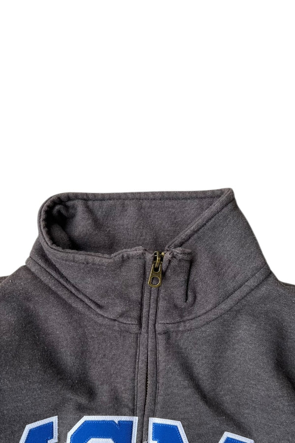 MADE IN MEXICO 90'S MSMC HALF-ZIP LOGO SWEAT SHIRT / CHARCOAL [SIZE: S USED]