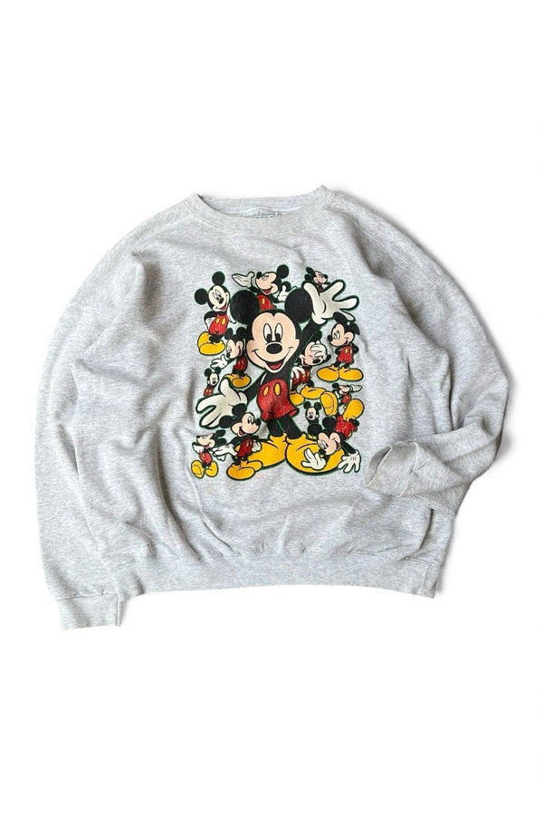 MADE IN USA 90'S MICKEY SWEATSHIRT / GRAY [SIZE: XL USED]