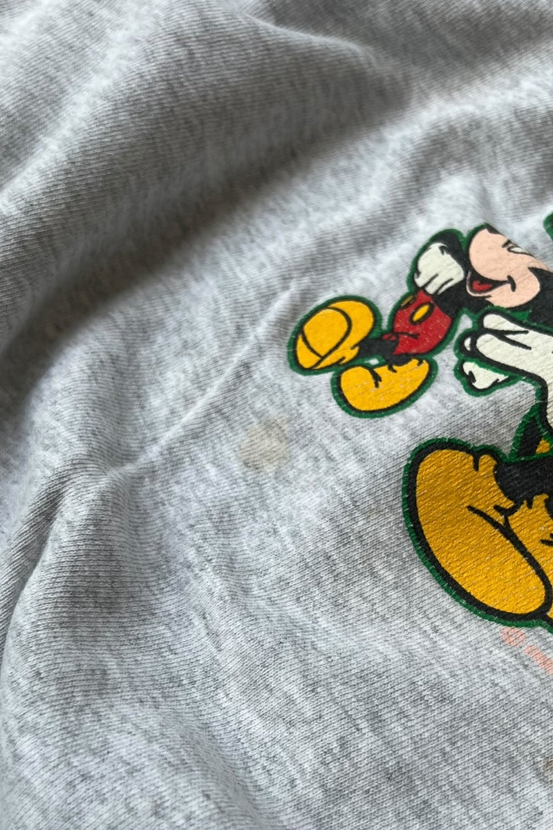 MADE IN USA 90'S MICKEY SWEATSHIRT / GRAY [SIZE: XL USED]