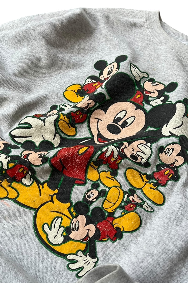 MADE IN USA 90'S MICKEY SWEATSHIRT / GRAY [SIZE: XL USED]