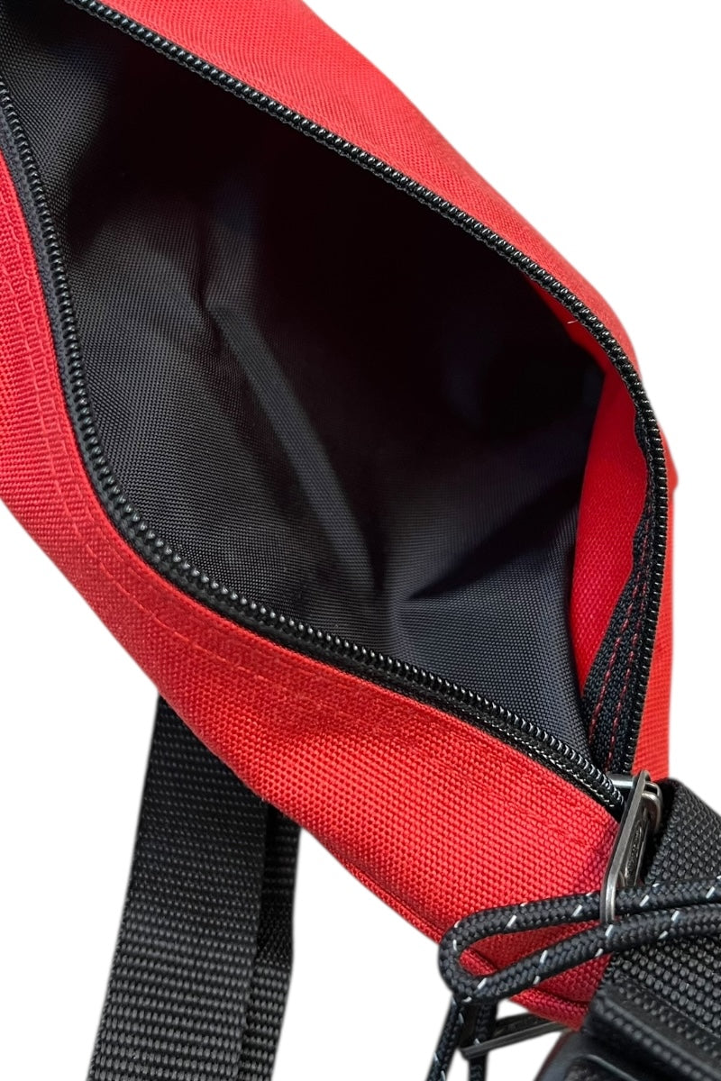 NYLON SHOULDER POUCH BAG / RED [SIZE: ONE SIZE]