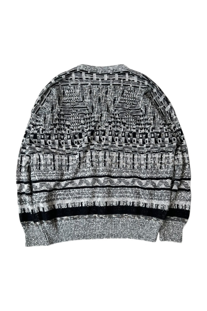 MADE IN ITALY COTTON KNIT SWEATER / GRAY [SIZE: M USED]