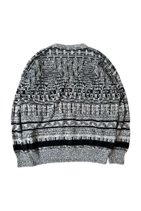 MADE IN ITALY COTTON KNIT SWEATER / GRAY [SIZE: M USED]