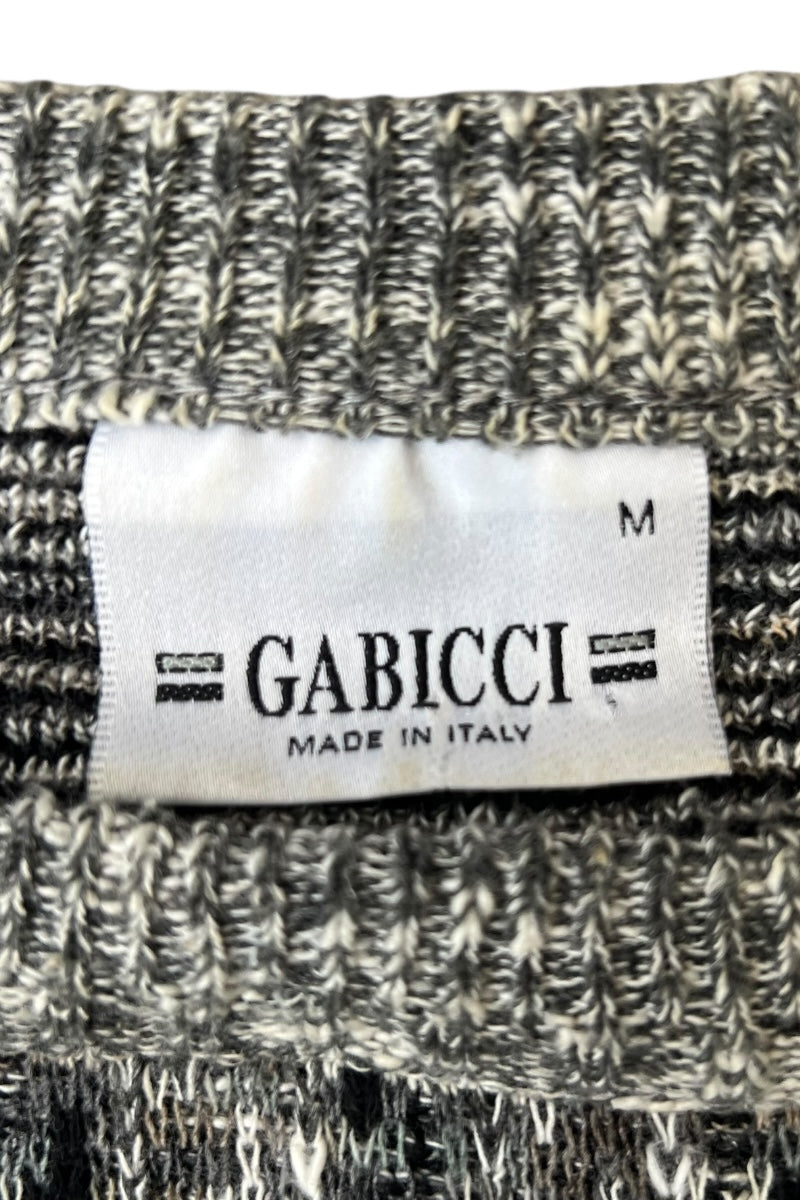 MADE IN ITALY COTTON KNIT SWEATER / GRAY [SIZE: M USED]