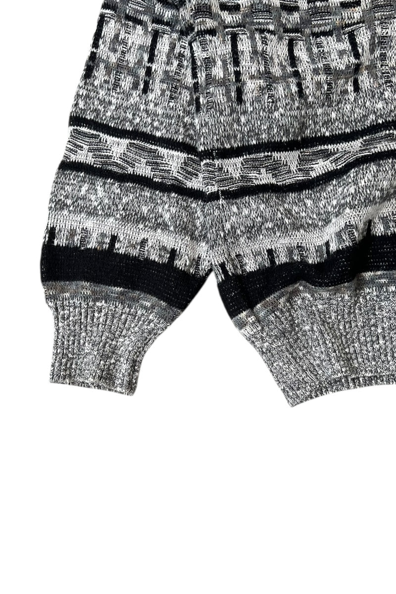 MADE IN ITALY COTTON KNIT SWEATER / GRAY [SIZE: M USED]