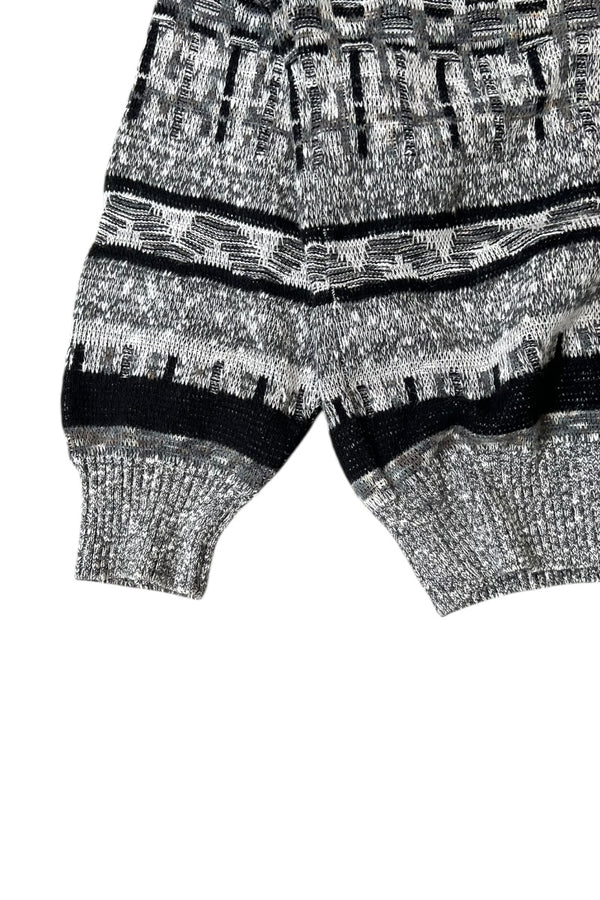 MADE IN ITALY COTTON KNIT SWEATER / GRAY [SIZE: M USED]