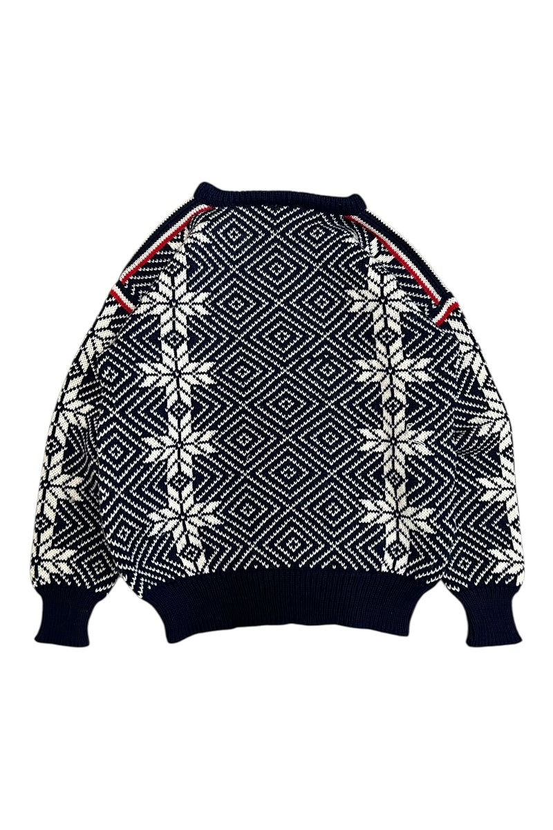 MADE IN NORWAY 80'S NORWEGIAN WOOL KNIT SWEATER / MULTI [SIZE: M USED]