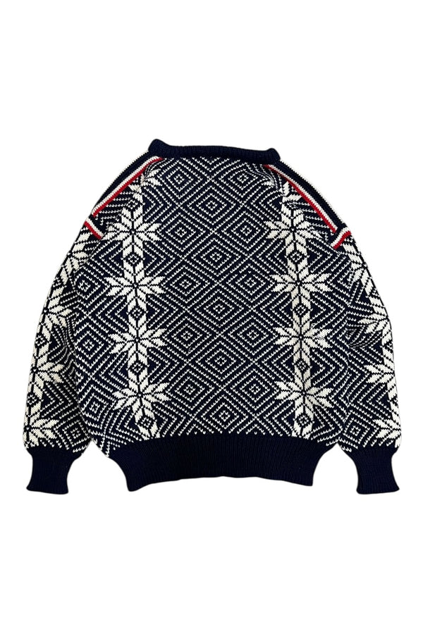 MADE IN NORWAY 80'S NORWEGIAN WOOL KNIT SWEATER / MULTI [SIZE: M USED]