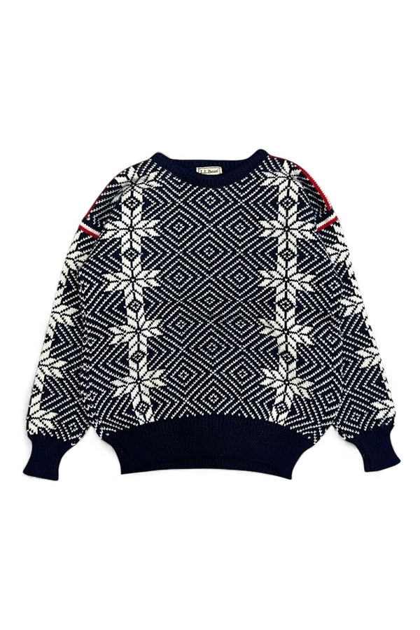 MADE IN NORWAY 80'S NORWEGIAN WOOL KNIT SWEATER / MULTI [SIZE: M USED]